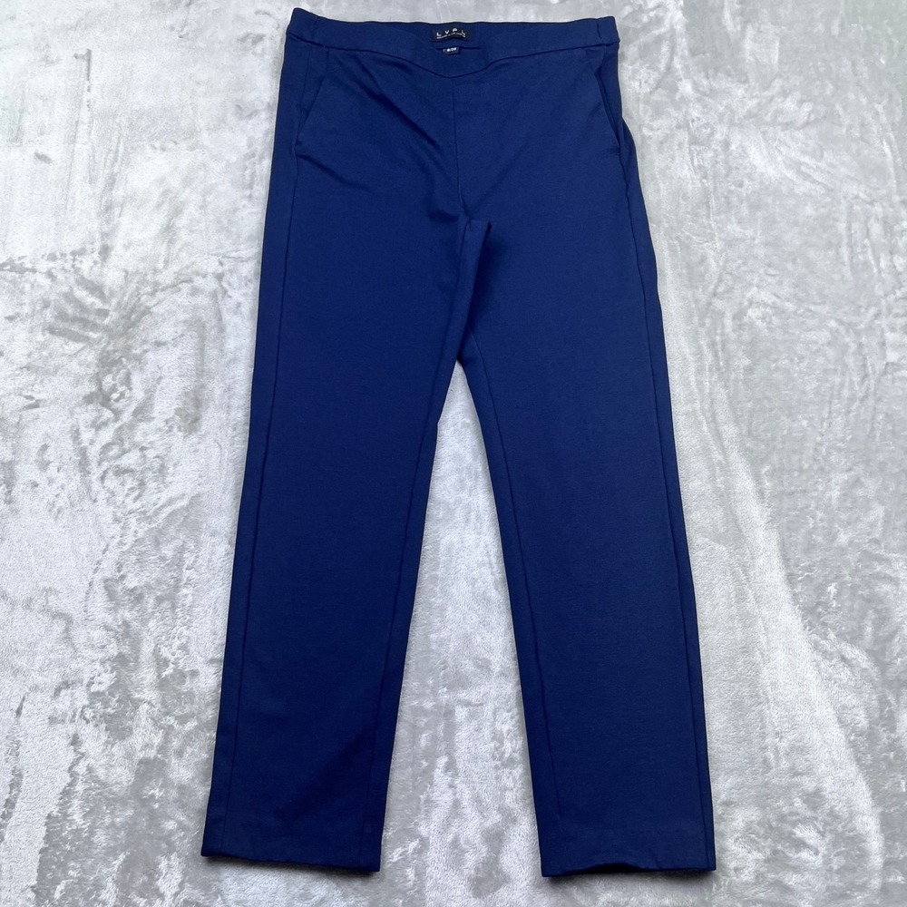 LVPL Los Angeles Women's Navy Blue Pull On Stretch Casual Pants Sz 8/29 Fits 32"